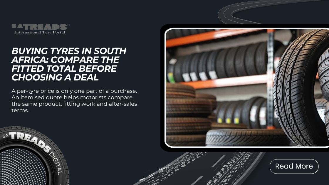 Buying tyres in South Africa: compare the fitted total before choosing a deal